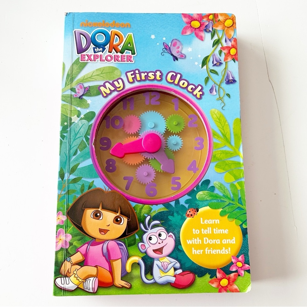 Vintage Nickelodeon Dora the Explorer Learning Clock Book My First Clock 2011